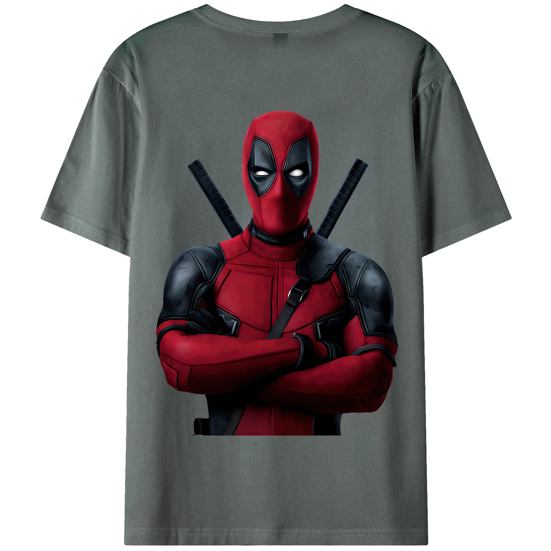 （画像用） Deadpool デッドプール 綿100％半袖Tシャツ（背面プリント）